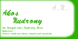 akos mudrony business card