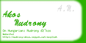 akos mudrony business card